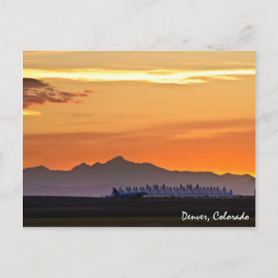 Denver International Airport Sunset briefkaart