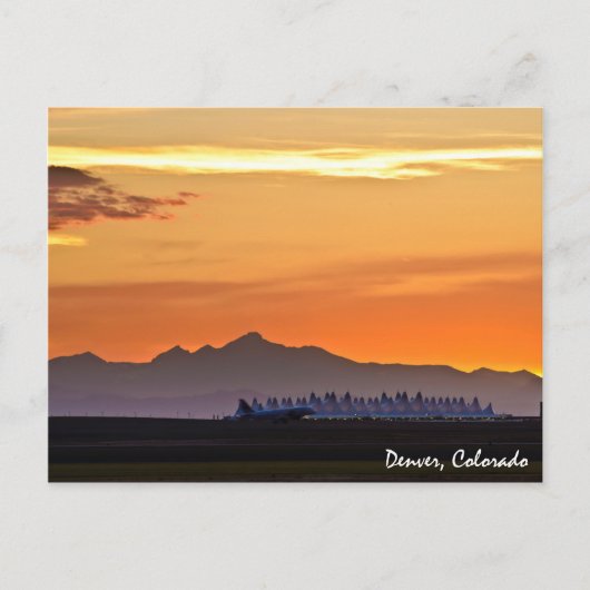Denver International Airport Sunset briefkaart (Voorkant)