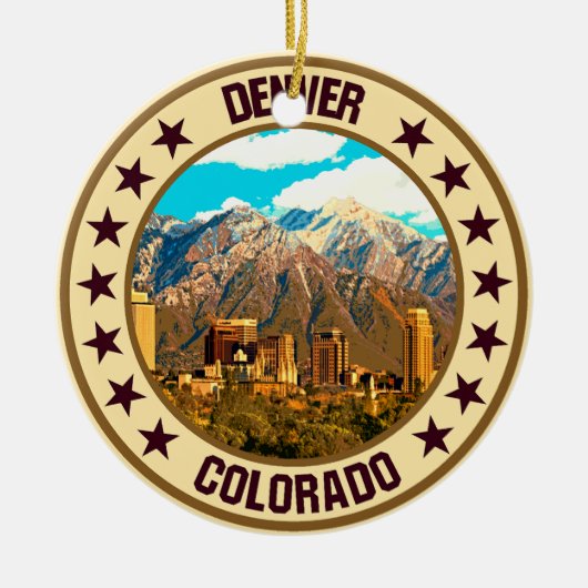 Denver Keramisch Ornament (Voorkant)