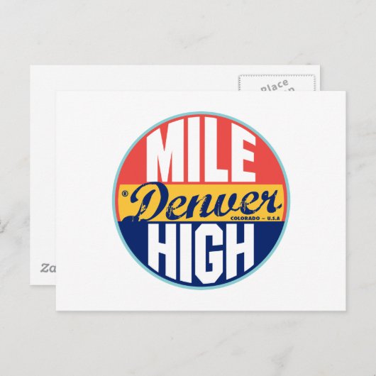 Denver  Label Briefkaart (Voorkant / Achterkant)