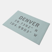 Denver Latitude en Lengtegraad Deurmat (Schuin)