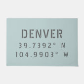 Denver Latitude en Lengtegraad Deurmat (Voorkant)