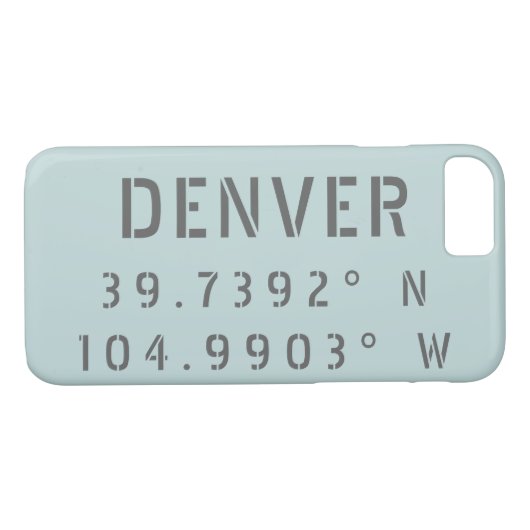 Denver Latitude Longitude Case-Mate iPhone Case (Achterkant (Horizontaal))