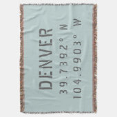 Denver Latitude Longitude Deken (Voorkant Verticaal)