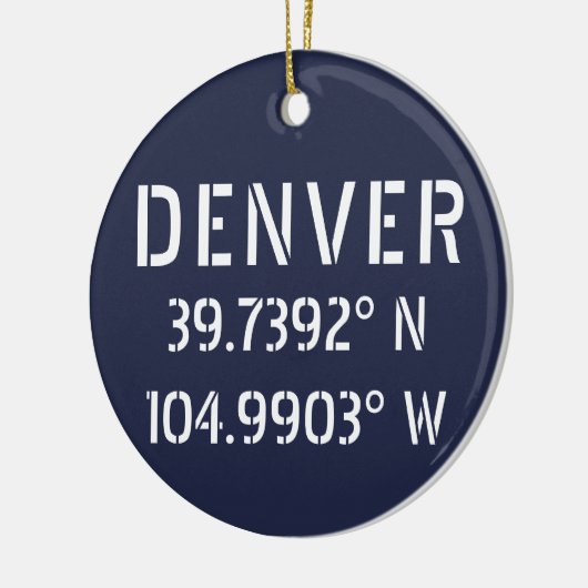 Denver Latitude Longitude, persoonlijk Keramisch Ornament (Links)