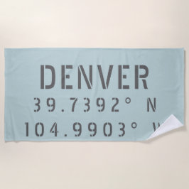 Denver Latitude Longitude Strandlaken
