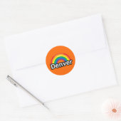 DENVER LGBT PRIDE REGENBOOG RONDE STICKER (Envelop)