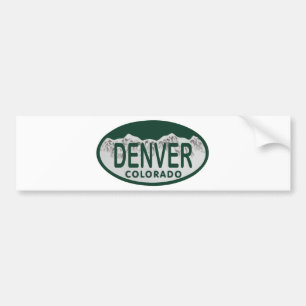 Denver License oval Bumpersticker