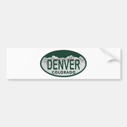 Denver License oval Bumpersticker (Voorkant)