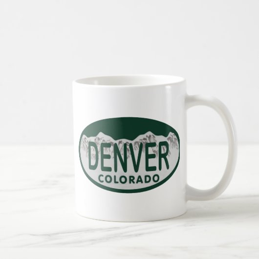 Denver License oval Koffiemok (Rechts)