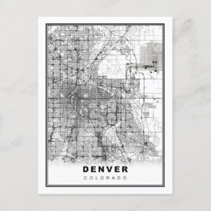 Denver Map Briefkaart