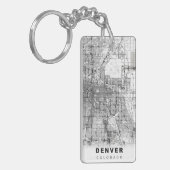 Denver Map Sleutelhanger (Voorkant Links)