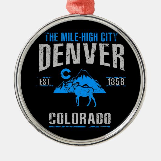 Denver Metalen Ornament (Voorkant)
