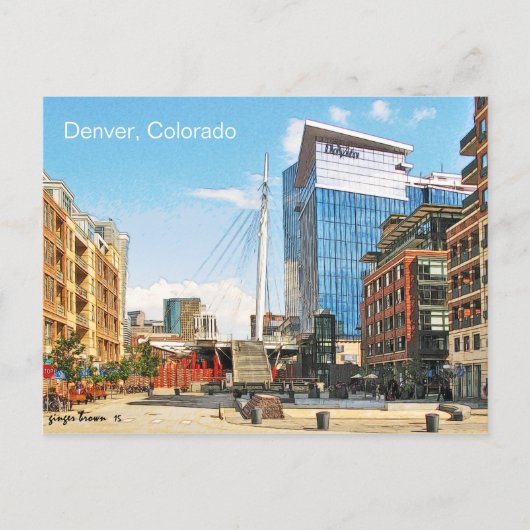 Denver Millennium Bridge, Denver, Colorado Briefkaart (Voorkant)