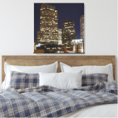Denver Night Skyline Canvas Afdruk (Insitu (Slaapkamer))