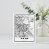 Denver Plattegrond Briefkaart (Staand voorkant)