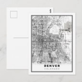 Denver Plattegrond Briefkaart (Voorkant / Achterkant)