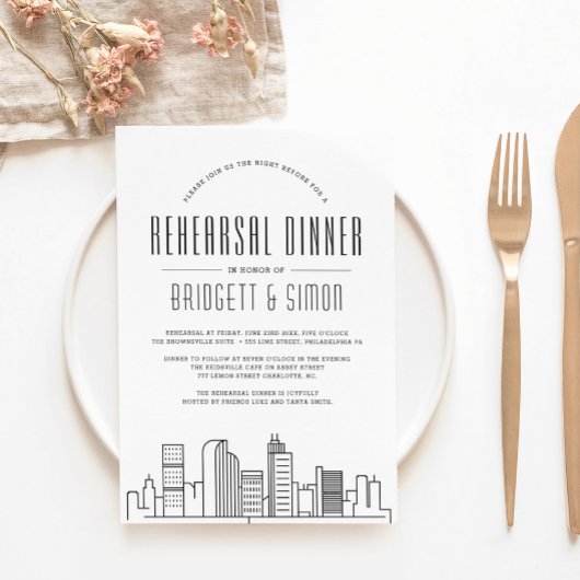 Denver Rehearsal Dinner | City Skyline Kaart