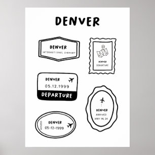 Denver - Reisstempel Collectie   Minimalistisch on Poster