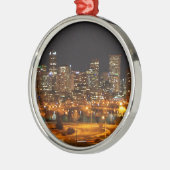 Denver 's nachts metalen ornament (Links)