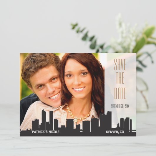Denver Save the Date City-serie (Staand voorkant)