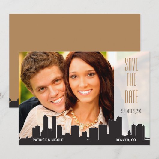 Denver Save the Date City-serie (Voorkant / Achterkant)
