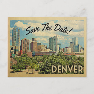 Denver Save the Date Colorado Aankondigingskaart
