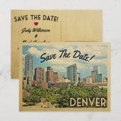 Denver Save the Date Colorado Aankondigingskaart (Voorkant / Achterkant)