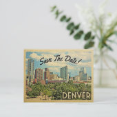 Denver Save the Date Colorado Aankondigingskaart (Staand voorkant)