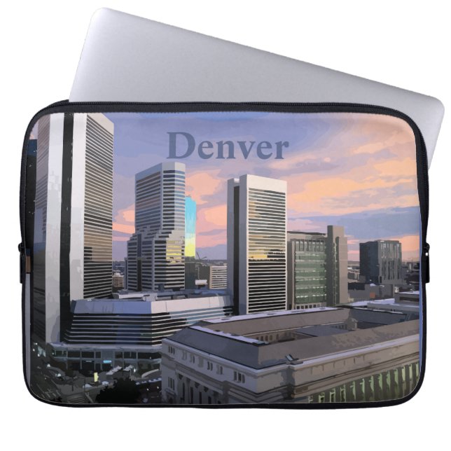 Denver Silhouet Laptop Sleeve (Voorkant)