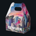 Denver Silhouette Abstracte Kunst Bedankdoosjes<br><div class="desc">Voeg een moderne touch toe aan uw evenement met deze favorietendoos met abstracte Denver skyline kunst. Perfect voor bruiloften,  feesten of bedrijfscadeaus.</div>