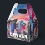 Denver Silhouette Abstracte Kunst Bedankdoosjes<br><div class="desc">Voeg een moderne touch toe aan uw evenement met deze favorietendoos met abstracte Denver skyline kunst. Perfect voor bruiloften,  feesten of zakelijke geschenken.</div>