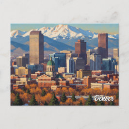 Denver Silhouette Colorado Briefkaart