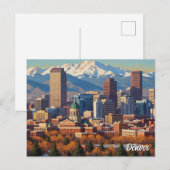 Denver Silhouette Colorado Briefkaart (Voorkant / Achterkant)