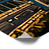Denver Silhouette en Rocky Mountains  Poster (Hoek)