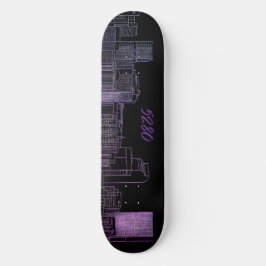 Denver skyline 5280 skateboard