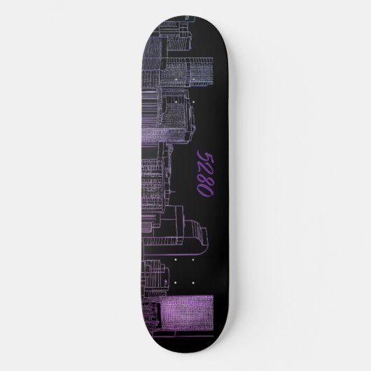Denver skyline 5280 skateboard (Voorkant)