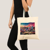 Denver Skyline Abstracte kunst Tote Bag (Voorkant (product))