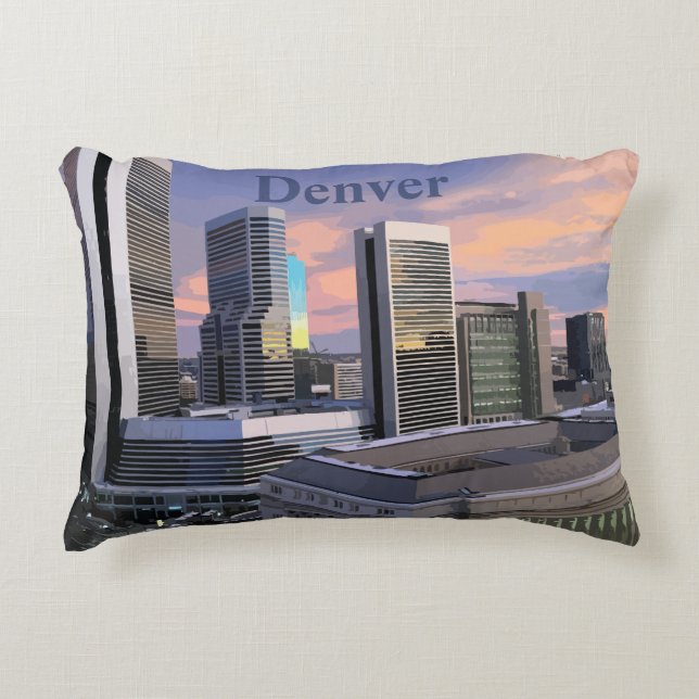 Denver Skyline Accent Kussen (Voorkant)