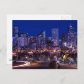Denver Skyline At Night - Colorado Briefkaart (Voorkant / Achterkant)