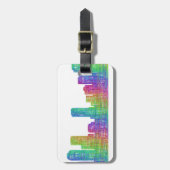 Denver skyline bagagelabel (Voorkant verticaal)