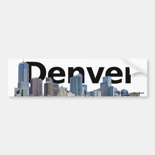 Denver Skyline Bumpersticker (Voorkant)