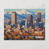 Denver Skyline Colorado Briefkaart (Voorkant)