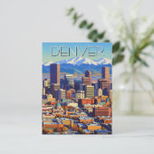 Denver Skyline Colorado Briefkaart (Staand voorkant)