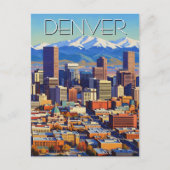 Denver Skyline Colorado Briefkaart (Voorkant)