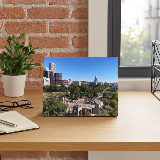 Denver Skyline Colorado State Capitol-foto Fotoplaat