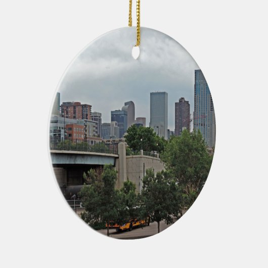Denver Skyline Keramisch Ornament (Rechts)