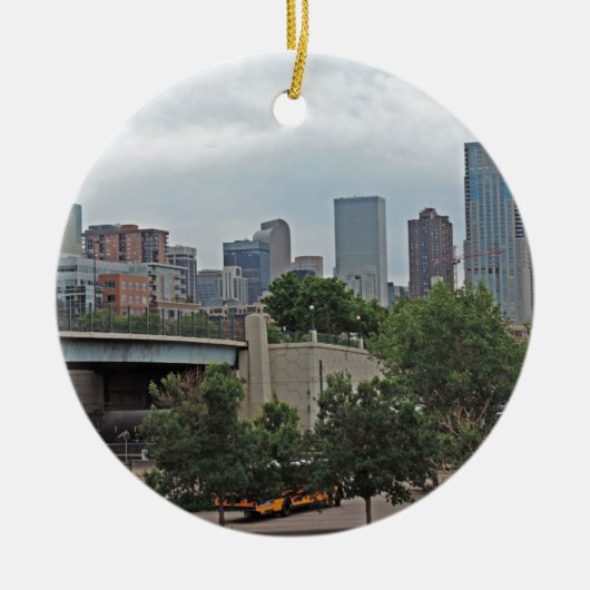 Denver Skyline Keramisch Ornament (Voorkant)