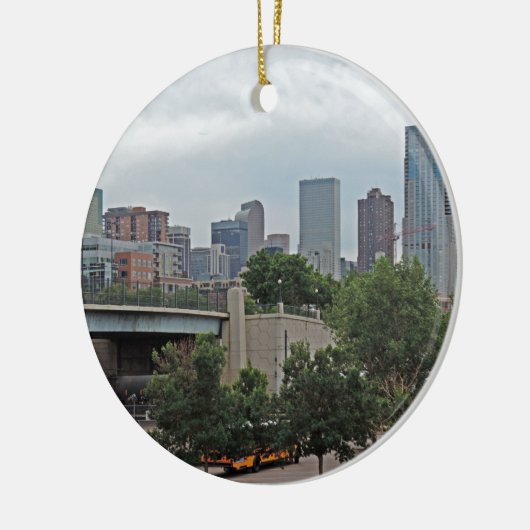 Denver Skyline Keramisch Ornament (Links)