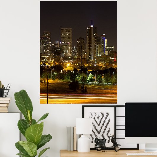 Denver Skyline Poster (Thuiskantoor)